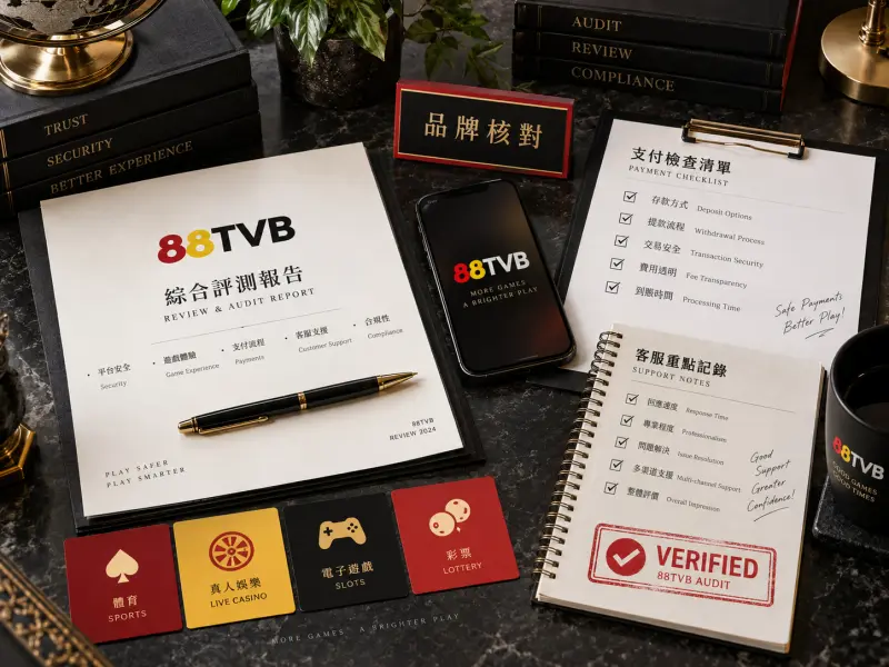 88TVB 遊戲、支付與核對評測視覺