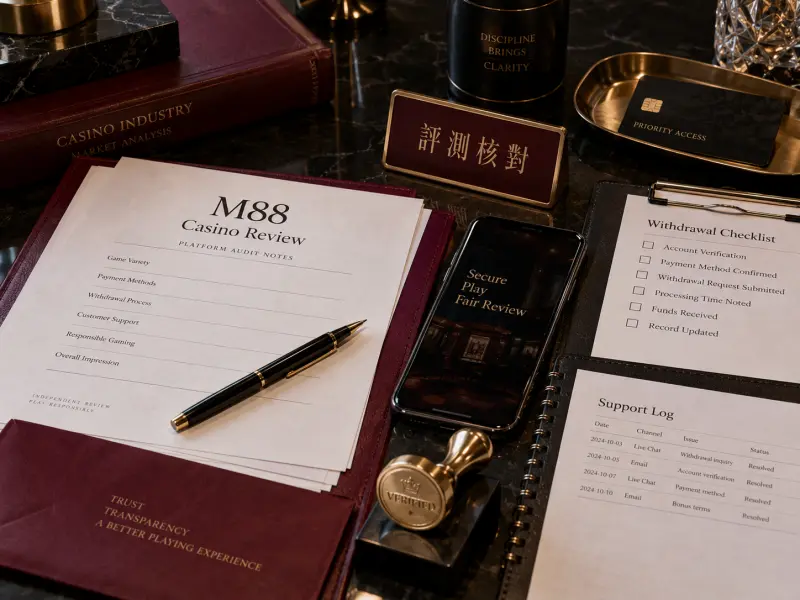M88 Mansion 遊戲、支付與核對評測視覺
